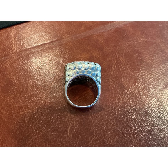 John Hardy Statement Ring Sterling Silver 925 Dot Textured - Picture 9 of 11